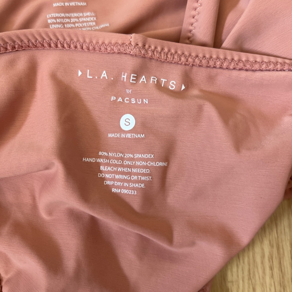 L. A. Hearts by PacSun Light Rose Pink 2 Piece Cheeky Bikini Size Small - Picture 7 of 7